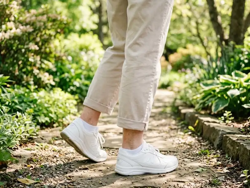 Illustration of a person taking a gentle walk outdoors